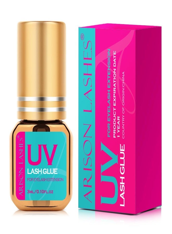 أريسون لاشز غراء رموش بالأشعة فوق البنفسجية، سريع الجفاف في ثانية واحدة، قوي التثبيت، مقاوم للماء، آمن، لا يسبب تهيجًا، يدوم حتى 75 يومًا، للاستخدام الاحترافي فقط (3 مل) - Image 1